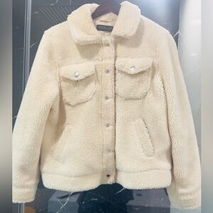 RACHEL ZOE Faux Fur Coat Size S